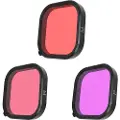 Telesin Lens waterproof filter set Telesin for GoPro Hero 9 / Hero 10 / Hero 11 / Hero 12 (GP-FLT-904)
