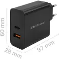 Qoltec Super Quick Pd 65w Usb-a-og Usb-c-vegglader