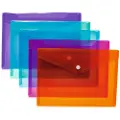 Herma dokumentpose, PP, DIN A5, assorterte farger, format: 250 x 180 mm, med trykknapp - 1 stk (20056)