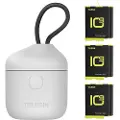 24hShop Telesin Ladestasjon med 3 Batterier for GoPro Hero 9/10 – IP54 og Kortleser