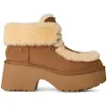 Ugg for woman. 1171532 Honour brown leather ankle boots (39), 3 to 5 cm, Laces, Casual