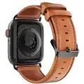 DUX Apple Watch Series 11/10/9/8/SE 3/SE (2022)/7/SE/6/5/4/3/2/1 Lærrem - 42mm/41mm/40mm/38mm - Brun