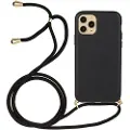 Mtp Products iPhone 15 Pro Max TPU-deksel med Snor - Svart