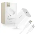 Tech-Protect NC20W vegglader med Lightning-kabel - hvit