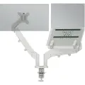 Leitz Ergo pladsbesparende dual monitor arm & laptop arm Grå