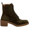 El naturalista for woman. 2566012FE005_0G3 Green leather ankle boots -Heel height: 5,5cm (39), 5 to 8 cm, Casual