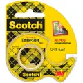 3M Scotch dobbel. Selvklebende tape + dispenser 12mm x 6,3 136D-MDEU