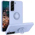 Mtp Products Samsung Galaxy S22 5G Liquid Silikondeksel med Ringholder - Lilla