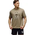 Psycho Bunny for man. MT0200062 Ryder Extra Large T-shirt brown greenish brown (S), Casual, Cotton, Short sleeve