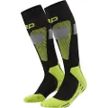 Cep Ski Merino Socks Tall 3.0, Skistrømper, Herre, Black/Lime