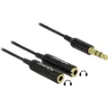 DeLOCK - Lydsplitter - mini-phone stereo 3.5 mm hann til mini-phone stereo 3.5 mm hunn - 25 cm - svart