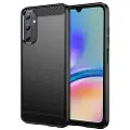 Mtp Products Samsung Galaxy A05s Børstet TPU Deksel - Karbonfiber - Svart