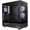 Thermaltake View 270 Plus TG ARGB - Mid tower - utvidet ATX (E-ATX) - sidepanel med vindu (herdet glass) - ingen strømforsyning (PS/2) - svart - USB/lyd
