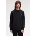 Fred perry for man. M7535 Navy crew neck sweatshirt (XXL), Black, Casual, Cotton
