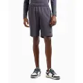 EA7 for man. 8NPS65_PJVRZ Core Identity Bermuda shorts grey (L), Casual, Sport, Cotton, Multisport