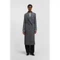 Hugo Boss for woman. 50548092 Long crossover coat with grey maxi print (32), Casual, Polyamide