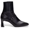 Hispanitas for woman. HI243646 Black Nappa Leather Ankle Boots (40), 5 to 8 cm, Zip, Casual