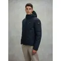 Blauer for man. 25WBLUC06082 Reversible nylon neoprene ballard marine reversible jacket (L), Casual, Polyester, Navy