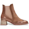 Hispanitas for woman. HI243588 Brown Almond Leather Ankle Boots (41), 3 to 5 cm, None, Casual