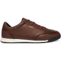 Hugo Boss for man. 50552880 Nitan brown leather trainers (45), Flat, Laces, Casual