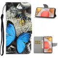 Mtp Products Style-serien Samsung Galaxy A42 5G Lommebok-deksel - Blå Sommerfugl