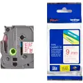 Brother TZe-222 - Rødt på hvitt - Rull (0,9 cm x 8 m) 1 kassett(er) laminert teip - for Brother PT-P750, P950 P-Touch PT-E310 P-Touch Cube PT-P300 P-Touch Cube Pro PT-P910