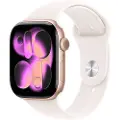 Apple Watch Series 11 GPS 46mm Rose Gold Aluminium Case with Light Blush Sport Band - S/M