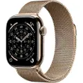 Apple Watch Series 11 GPS + Cellular 42mm Gold Titanium Case with Gold Milanese Loop