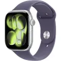Apple Watch Series 11 GPS 46mm Silver Aluminium Case with Purple Fog Sport Band - M/L