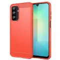 Mtp Products Samsung Galaxy A26 Børstet TPU Deksel - Karbonfiber - Rød