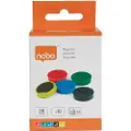 Nobo Whiteboard magneter 38 mm, styrke 1,5 kg, pakke med 10 stk. assorterte farger Assortert