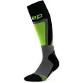 Cep Ski Thermo Socks Tall 4.0, Skistrømper, Dame, Black/Lime