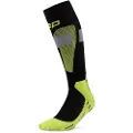 Cep Ski Merino Socks Tall 3.0, Skistrømper, Dame, Black/Lime