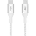 Belkin BoostCharge - USB-kabel - 24 pin USB-C (hann) til 24 pin USB-C (hann) - USB 2.0 - 1 m - opp til 240 W strømforsyningsstøtte - hvit