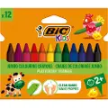 BIC KiDS Plastidecor Triangle Class Pack - Fargeblyant - polyetylenvoks - ikke-permanent - assorterte vibrerende farger (en pakke 12)