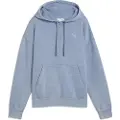 Puma Essentials Elevated Relaxed Wash Hoodie Women, Clothing, Cool Blue, M