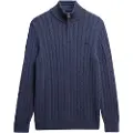 Superdry Cotton Classic Cable Genser Med Halv Glidelås