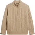 Superdry Brushed Cable Genser Med Halv Glidelås