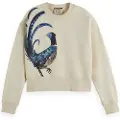Scotch & Soda Washed Artwork Loose Fit Collegegenser