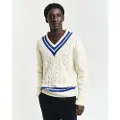 Gant for man. 8060099 Eights beige jumper (S), Casual, Wool, Long sleeve