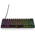 SteelSeries Apex Pro Mini, Koblet med ledninger (ikke trådløs), USB, Mekanisk nøkkelbryter, QWERTY, RGB LED, Sort