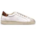 Moa for woman. IC138 Silver Iconic Leather Sneakers (40), Flat, Laces, Casual