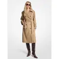 Michael Kors for woman. 77A6993M71 Cotton-blend trench coat with brown waist belt (XS), Casual