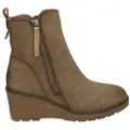 Refresh for woman. 17100902-TAUPE Ankle boots 171009 brown (39), 5 to 8 cm, Zip, Casual