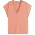 Scotch & Soda U9a00648t Kort Ermet V-hals T-skjorte