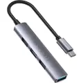 UNITEK - Hub - 4-in-1 USB C - 1 x SuperSpeed USB 3.0 + 3 x USB 2.0 - stasjonær