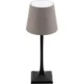 Securit LED bordlampe MILANO, ledningsfri og genopladelig, sort/grå-brun