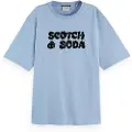 Scotch & Soda Leopard Artwork Loose Fit Kortarmet T-skjorte