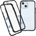 Mtp Products iPhone 13 Magnetisk Deksel med Herdet Glass - Svart