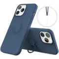 Mtp Products iPhone 13 Pro Max Liquid Silikondeksel med Ringholder - Blå